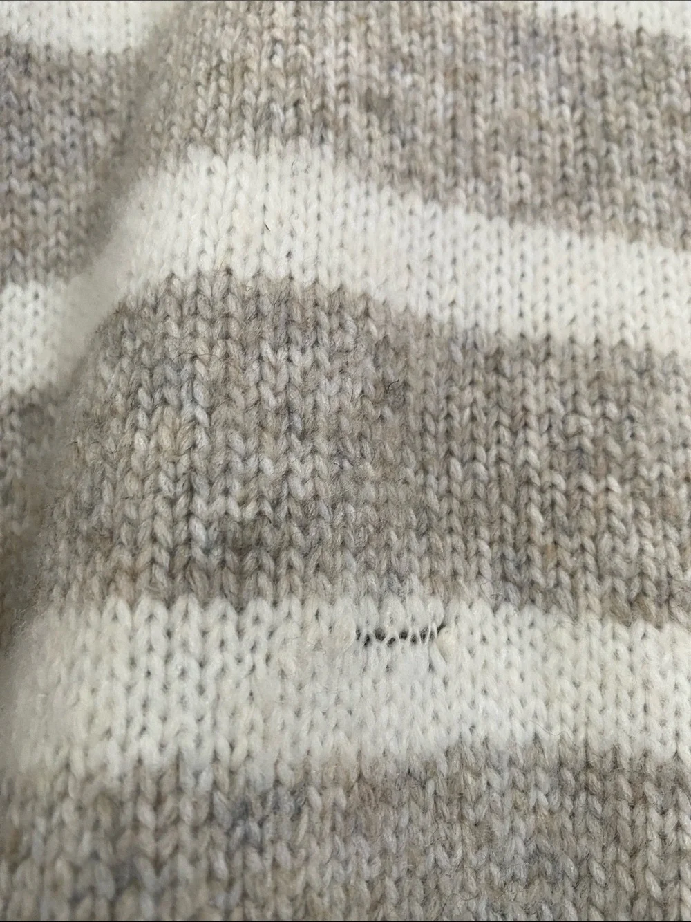 NWT Z Supply Striped Turtleneck Sweater Heather Gray (Flawed)